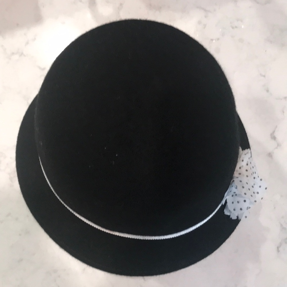 NWT Janie and Jack Black Cloche Hat Toddler Sz 4-5